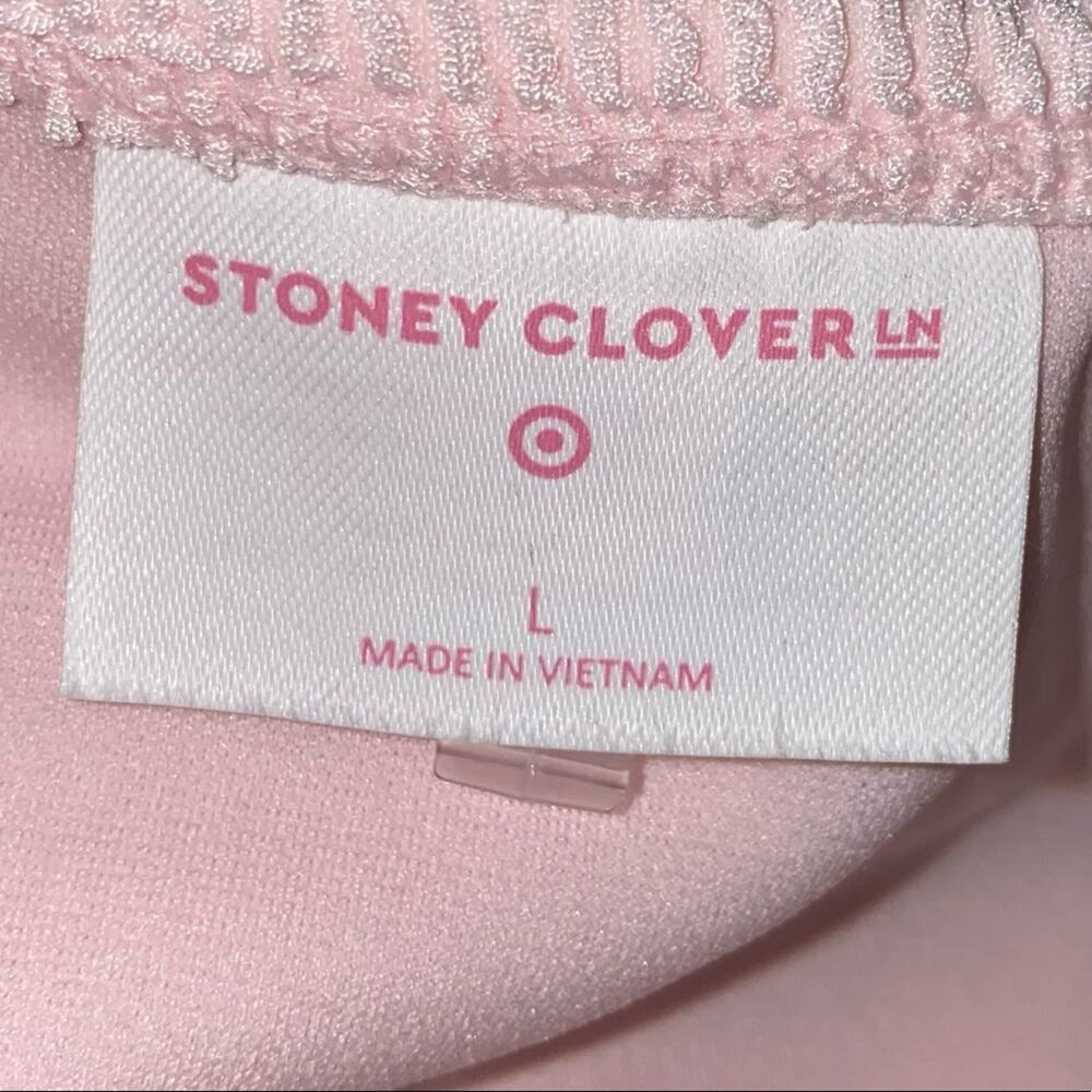 Stoney Clover Lane x Target Pink Textured Bikini Bottom Large NWT High Leg - Picture 3 of 4